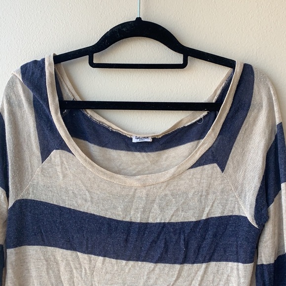 Splendid stripe tee light weight knit - Picture 3 of 4